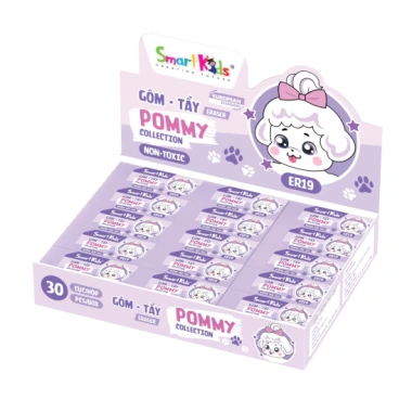 Gôm Smartkids ER19 Pommy Collection - Tẩy sạch chì, an toàn, không độc hại, dành cho học sinh sinh viên, 9.900₫ 5