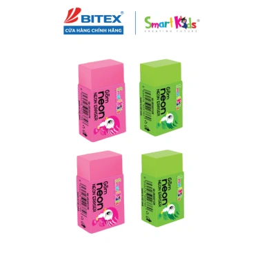 Gôm SmartKids Neon Dễ Tẩy Chì An Toàn Cho Học Sinh Sinh Viên - Giá 9.900đ