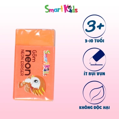 Gôm SmartKids Neon Dễ Tẩy Chì An Toàn Cho Học Sinh Sinh Viên - Giá 9.900đ 5