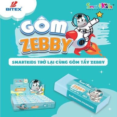 Gôm tẩy Smartkids Zebby ER21 không bụi mịn - Giá chỉ 9.900₫, giảm từ 12.474₫ 4