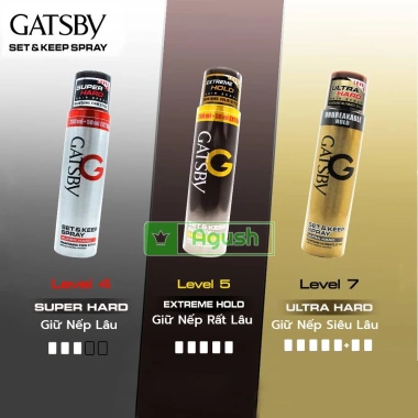 Gôm xịt tóc nam nữ Gatsby Super Hard 250ml chính hãng Nhật Bản giữ nếp không bết giá rẻ 214k 8