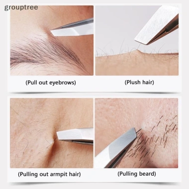 Grouptree Lông mày thép không gỉ - Dụng cụ tẩy lông, trang điểm mắt, mặt VN chỉ 42.680 VND 2