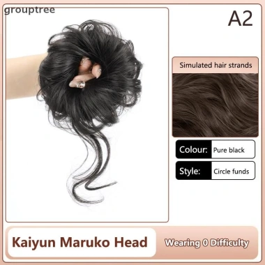 Grouptree Tóc Tổng Hợp Bun Lông Tơ Xoăn Sống Động Co Giãn Đuôi Ngựa Fixator Nữ 7 Grouptree Tóc Tổng Hợp Bun Lông Tơ Xoăn Sống Động Co Giãn Đuôi Ngựa Fixator Nữ 7