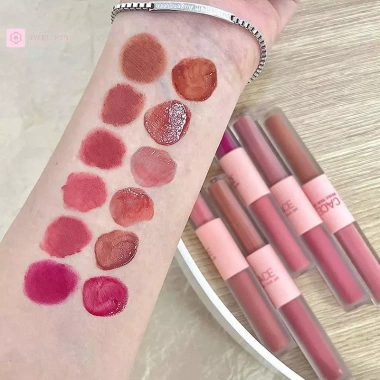 GVERLCRTN Son Môi Chống Thấm Nước Matte Velvet 8C Đỏ Gợi Cảm, Lâu Dài Glaze