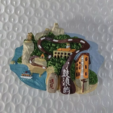 Hạ Môn Du Lịch Trống Langyu Thẻ Đồng Hồ Kỷ Niệm Nhựa Vẽ Tay 8x5.5cm Tủ Lạnh Miếng Dán Giá ưu đãi 102.300 VND
