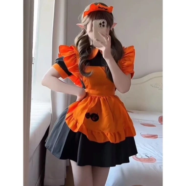 Halloween Bí Ngô Người Giúp Việc Mặc Như Phù Thủy Ma Thuật Lolit Đầm Nữ Cosplay Bát Ma Cà Rồng Dễ Thương Người Giúp Việc Trang Phục 4 Halloween Bí Ngô Người Giúp Việc Mặc Như Phù Thủy Ma Thuật Lolit Đầm Nữ Cosplay Bát Ma Cà Rồng Dễ Thương Người Giúp Việc Trang Phục 4