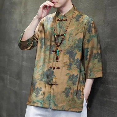 Hanfu nam sườn xám CNY - Áo sơ mi mùa hè 3/4 tay, thoáng mát, giá ưu đãi 405.835₫ 9 Hanfu nam sườn xám CNY - Áo sơ mi mùa hè 3/4 tay, thoáng mát, giá ưu đãi 405.835₫ 9