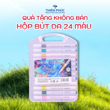 Hàng tặng không bán - Hộp bút dạ màu 24 chiếc – Màu sắc rực rỡ, viết mượt, giá ưu đãi 1.000.000₫ 2 Hàng tặng không bán - Hộp bút dạ màu 24 chiếc – Màu sắc rực rỡ, viết mượt, giá ưu đãi 1.000.000₫ 2