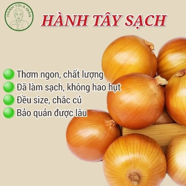 Hành Tây Sạch 1Kg Hành Vàng Thơm Ngon Chắc Củ Giá Chỉ 30.000 A Mẫn