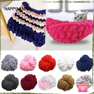 HAPPYLEAF Sợi Thô Chunky Chenille ấm áp Dày mềm DIY Đan & Móc mùa đông - Giảm 20% 121k