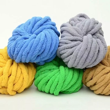 HAPPYLEAF Sợi Thô Chunky Chenille ấm áp Dày mềm DIY Đan & Móc mùa đông - Giảm 20% 121k