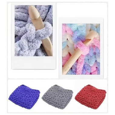 HAPPYLEAF Sợi Thô Chunky Chenille ấm áp Dày mềm DIY Đan & Móc mùa đông - Giảm 20% 121k