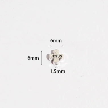 Hạt 6mm Chúa Giêsu Thánh Giá - Bộ 50 miếng kẽm, vòng tay, vòng cổ, công giáo 61.600đ 4