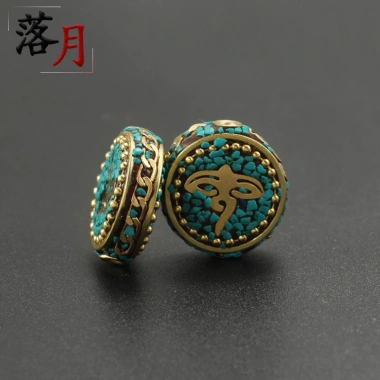 Hạt Phật Nepal Handmade – Đệm đồng, hạt Trung Quốc, thắt lưng mây, kẻ sọc dân tộc 3