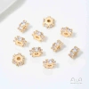 Hạt Spacer 14K dát bông tuyết Zircon thập tự làm - Giá ưu đãi 28.425 VND 4