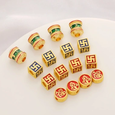 Hạt Spacer Phương Pháp Cổ Xưa - Hạt Vuông Vàng Cát Tự Làm Giá 11.265 VND