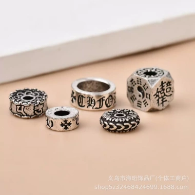 Hạt Spacer Tây Tạng Bạc Vuông Ruyi – Hình Bát Giác & Trụ, Giá chỉ 23.555₫