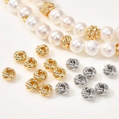 Hạt Xâu Chuỗi Thắt Nút Mạ Vàng 14k Nhiều Màu - Trang Sức DIY Giá 13.630 VND