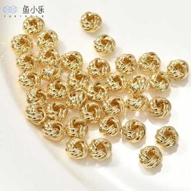 Hạt Xâu Chuỗi Thắt Nút Mạ Vàng 14k Nhiều Màu - Trang Sức DIY Giá 13.630 VND
