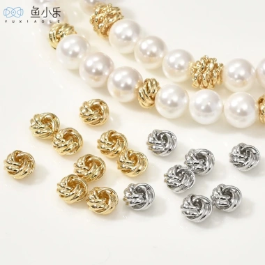 Hạt Xâu Chuỗi Thắt Nút Mạ Vàng 14k Nhiều Màu - Trang Sức DIY Giá 13.630 VND