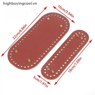 HCVN 1 Đáy Dài Túi Dệt Kim Da PU Handmade - Đế Đáy Có Lỗ Tự Làm Móc, HOT 33.100₫