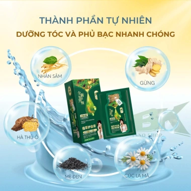 Herbal At HomeBox 10 Gói Tinh Chất Nhuộm Tóc + Dầu Gội Bạc Thảo Dược 129.999 VNĐ