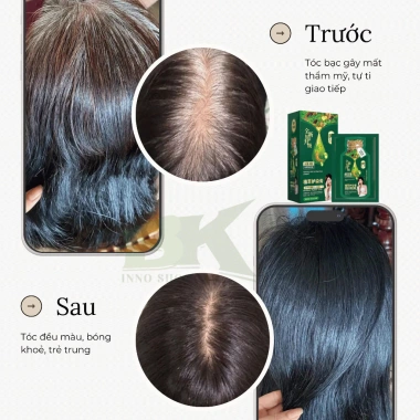 Herbal At HomeBox 10 Gói Tinh Chất Nhuộm Tóc + Dầu Gội Bạc Thảo Dược 129.999 VNĐ