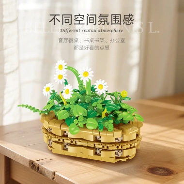 Hoa cúc trồng trong chậu - Đồ chơi lắp ráp mô hình giáo dục cho trẻ, bộ đa năng giảm 23%