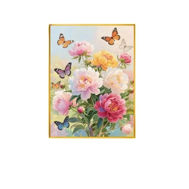 Hoa Mẫu Đơn Hoa Chữ Thập Thêu 2.026 - Phong Cách Mới Ren Thêu Riêng In Chính Xác