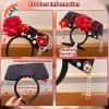 Hoa Phong Trung Hoa Mũ Ngọc Trai Cổ Đại Mũ Đầu Hanfu Nữ Công Chúa Tóc Vòng 2