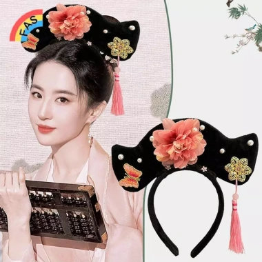 Hoa Phong Trung Hoa Mũ Ngọc Trai Cổ Đại Mũ Đầu Hanfu Nữ Công Chúa Tóc Vòng 7 Hoa Phong Trung Hoa Mũ Ngọc Trai Cổ Đại Mũ Đầu Hanfu Nữ Công Chúa Tóc Vòng 7