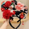 Hoa Phong Trung Hoa Mũ Ngọc Trai Cổ Đại Mũ Đầu Hanfu Nữ Công Chúa Tóc Vòng 8