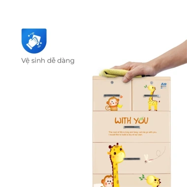 HỎA TỐC Tủ nhựa Bite 5 tầng QUI PHÚC Đựng quần áo tiện lợi, an toàn, lớn