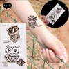 Hoạt hình chống nước Cú dễ thương Decal tạm thời, nhãn dán xăm giả, cơ thể 2