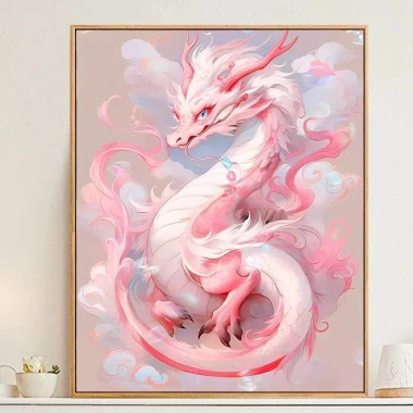 Hồng Rồng In Chữ Thập Thêu Hoàng Đạo Trung Quốc Chủ Đề Rồng Phong Cách Mới 337.173 VND