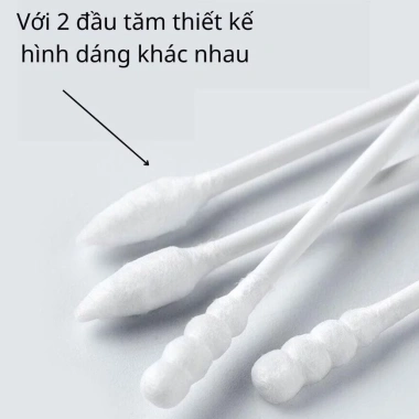 Hộp 200 tăm bông ngoáy tai 2 đầu dùng một lần - Đa chức năng, tiện dụng, giá chỉ 19.000₫