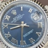 Hộp Đẹp Đồng Hồ Nam RoLex Sapphire RA75 Xanh La Mã Viền Băm Máy Cơ Automatic Nhật 2.55 Triệu