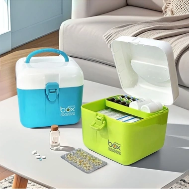 Hộp đựng thuốc Mini AVENULL 2 lớp nhựa - Bộ sơ cứu đa chức năng di động, giá ưu đãi 138k 3
