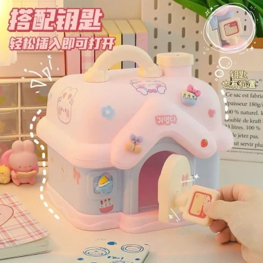 Hộp đựng tiết kiệm két mini có khóa và tay cầm thiết kế nhỏ gọn tiện dụng cho trẻ em 5 Hộp đựng tiết kiệm két mini có khóa và tay cầm thiết kế nhỏ gọn tiện dụng cho trẻ em 5