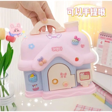 Hộp đựng tiết kiệm két mini có khóa và tay cầm thiết kế nhỏ gọn tiện dụng cho trẻ em 9 Hộp đựng tiết kiệm két mini có khóa và tay cầm thiết kế nhỏ gọn tiện dụng cho trẻ em 9