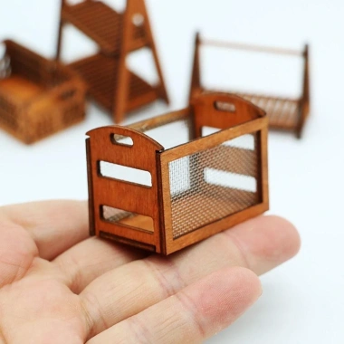 Hộp lưu trữ nhà búp bê FLAZEA – Kệ gỗ mini đa màu, giỏ bánh mì, giá ưu đãi 29.590₫