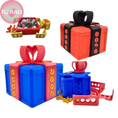Hộp Quà Annoying N2HAO Ốc Vít Viền Lớn In 3D - Prank Giáng Sinh Đựng Thẻ Tiền