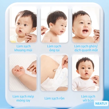 Hộp Tăm Vệ Sinh Tai Bông Dính Xinlemei - An Toàn cho Trẻ Em và Người Lớn, Giá 24.750 VND 4