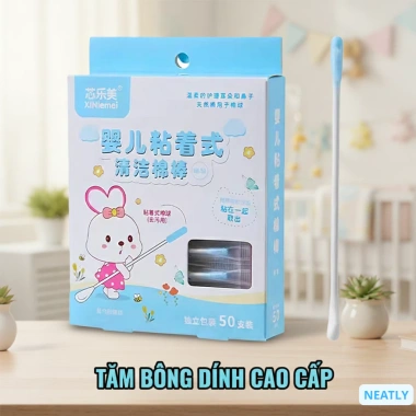 Hộp Tăm Vệ Sinh Tai Bông Dính Xinlemei - An Toàn cho Trẻ Em và Người Lớn, Giá 24.750 VND 5