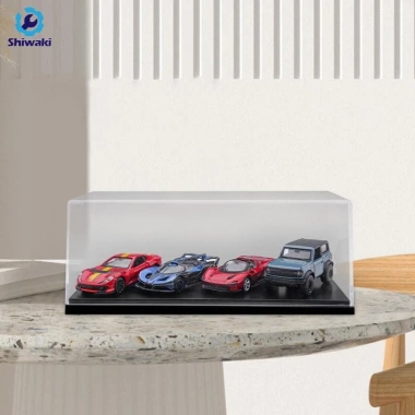 Hộp trưng bày Acrylic trong suốt đồ chơi ô tô 1/32 - Kệ lưu trữ chống bụi, búp bê hành động