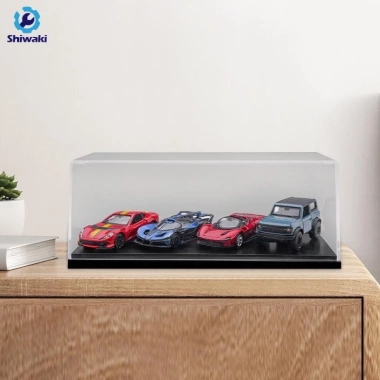 Hộp trưng bày Acrylic trong suốt đồ chơi ô tô 1/32 - Kệ lưu trữ chống bụi, búp bê hành động 6 Hộp trưng bày Acrylic trong suốt đồ chơi ô tô 1/32 - Kệ lưu trữ chống bụi, búp bê hành động 6