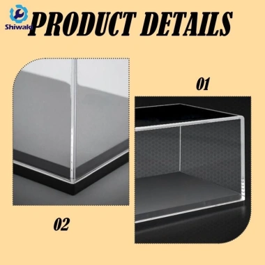 Hộp trưng bày Acrylic trong suốt đồ chơi ô tô 1/32 - Kệ lưu trữ chống bụi, búp bê hành động