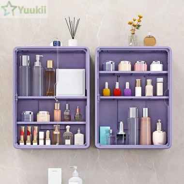 Hộp trưng bày mỹ phẩm YUUKII dung tích lớn, không thấm nước, treo tường phòng tắm – Giá 197.120đ