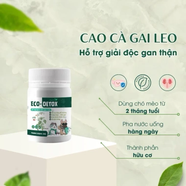 Hũ 50g ECO DETOX ECOPETS - Giải độc gan thận cho chó mèo, tăng sức khỏe, thanh lọc