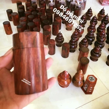 Hũ đụng tăm gỗ Trắc - Thiết kế sang trọng, bảo quản tăm an toàn, giá ưu đãi 120.000 VND 2